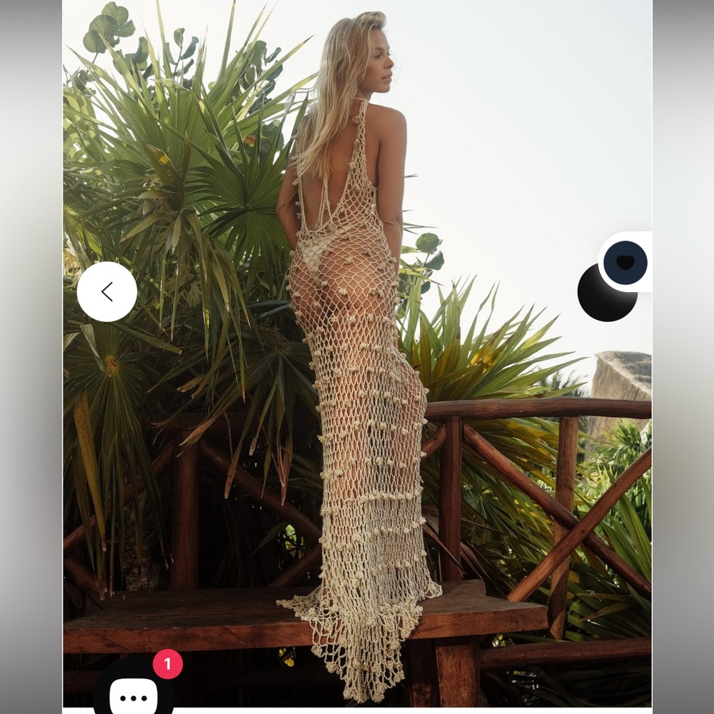 Andreeva Metallic Handknit Cover up - Picture 6 of 7